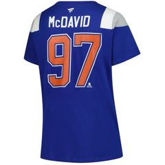 Connor McDavid Edmonton Oilers Fanatics Women's Plus Size Name & Number Scoop Neck T-Shirt - Royal | US 202983344