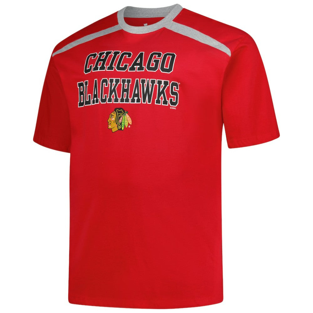 Connor Bedard Chicago Blackhawks Profile Big & Tall Name & Number T-Shirt - Red | US 202983350