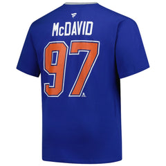 Connor McDavid Edmonton Oilers Profile Big & Tall Name & Number T-Shirt - Royal | US 202983351