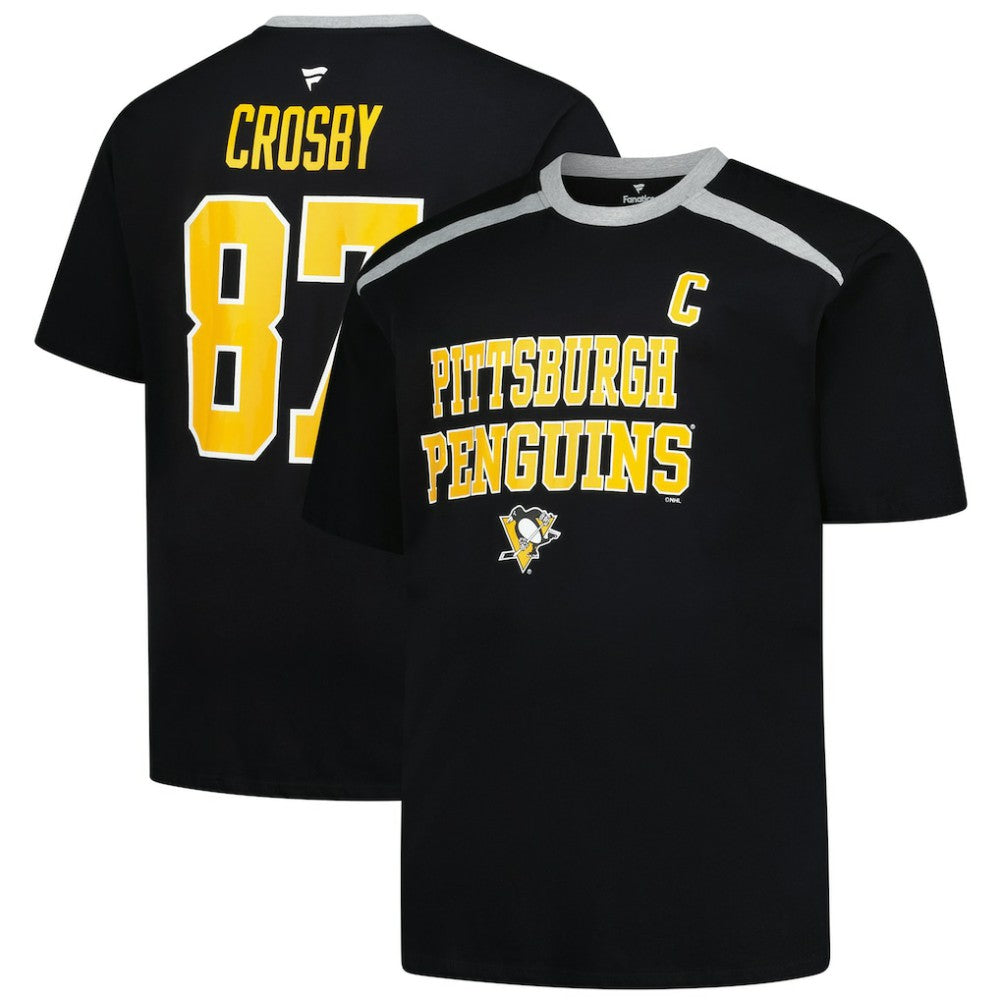 Sidney Crosby Pittsburgh Penguins Profile Big & Tall Name & Number T-Shirt - Black | US 202983355