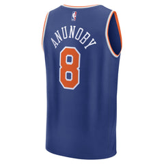 OG Anunoby New York Knicks Fast Break Replica Player Jersey Icon Edition Blue - Fanatics