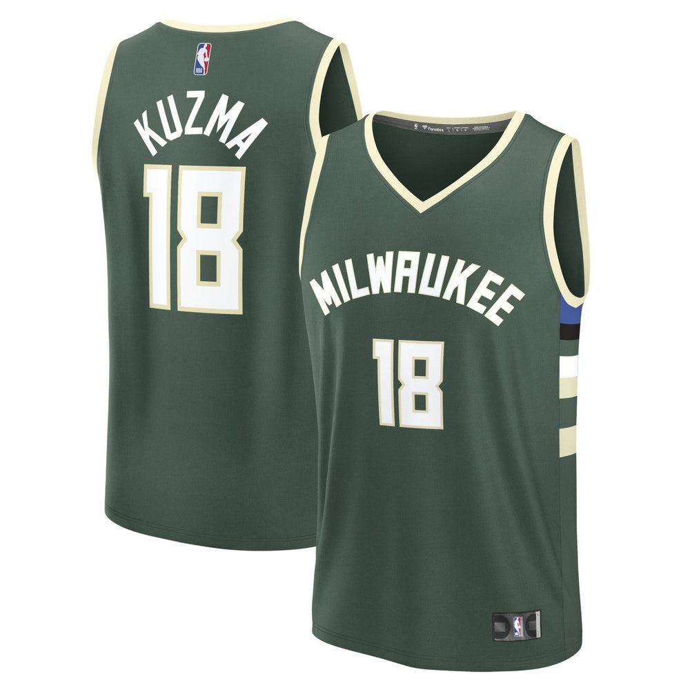 Kyle Kuzma Milwaukee Bucks Fast Break Replica Player Jersey Icon Edition Hunter Green - Fanatics