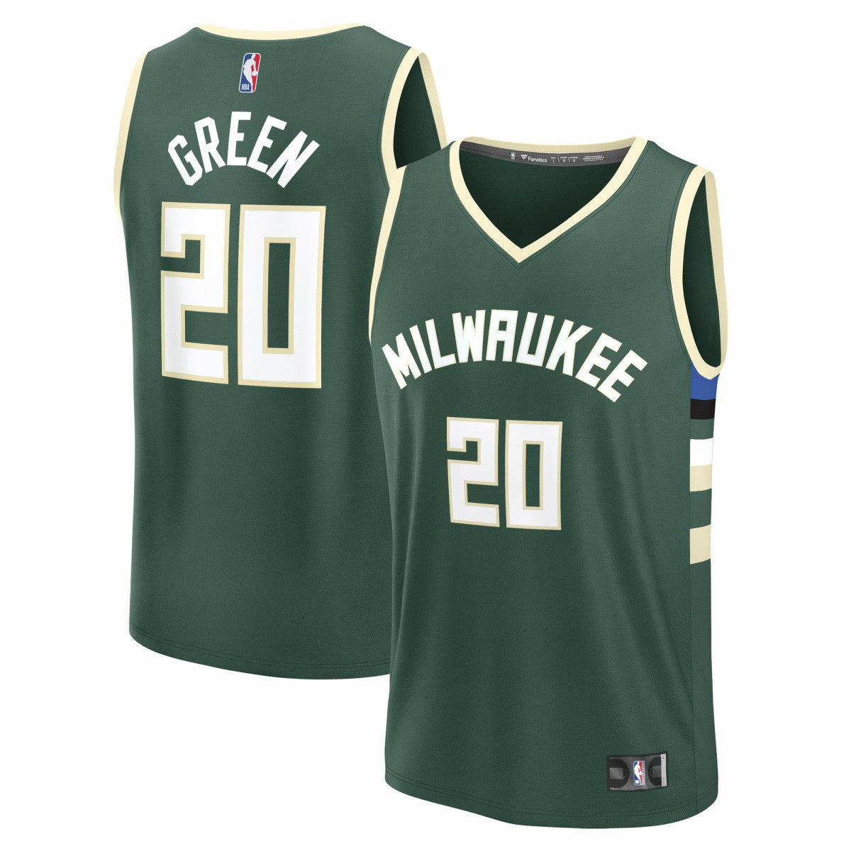 A.J. Green Milwaukee Bucks Fast Break Replica Player Jersey Icon Edition Hunter Green - Fanatics