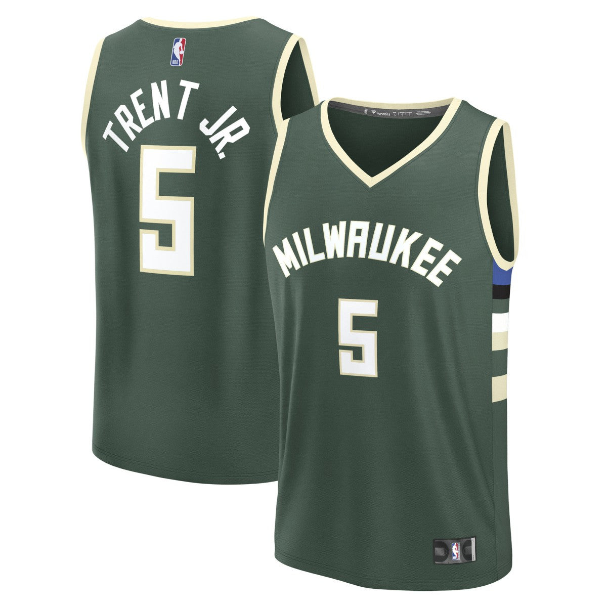 Gary Trent Jr. Milwaukee Bucks Fast Break Replica Player Jersey Icon Edition Hunter Green - Fanatics