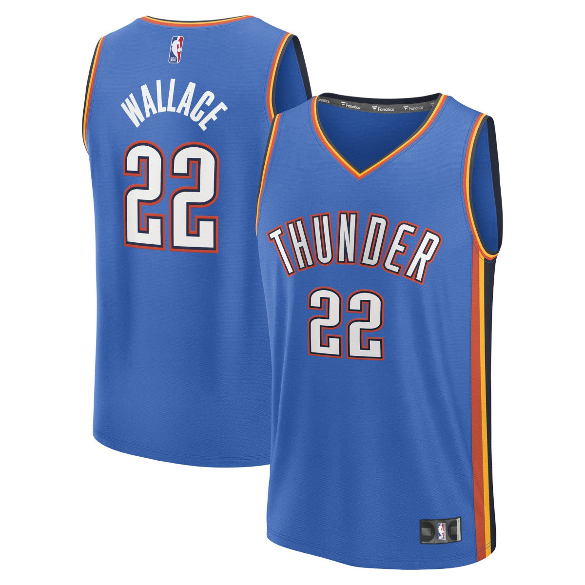 Cason Wallace Oklahoma City Thunder Fast Break Replica Player Jersey Icon Edition Blue - Fanatics