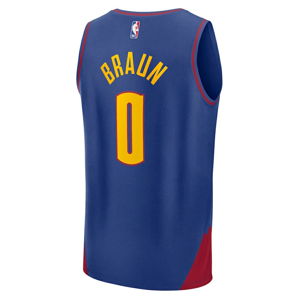 Christian Braun Denver Nuggets Fast Break Replica Player Jersey Statement Editi- Blue - Fanatics