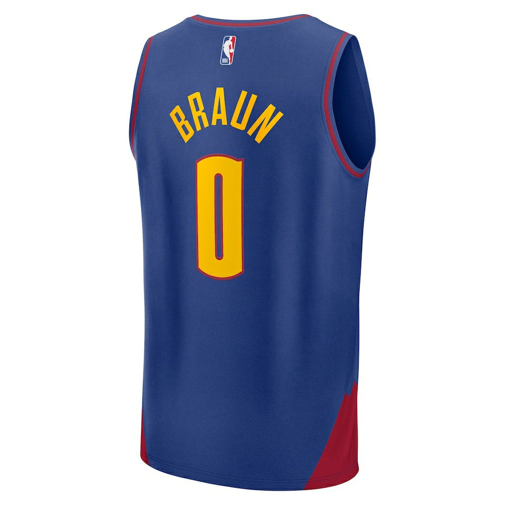 Christian Braun Denver Nuggets Fast Break Replica Player Jersey Statement Editi- Blue - Fanatics