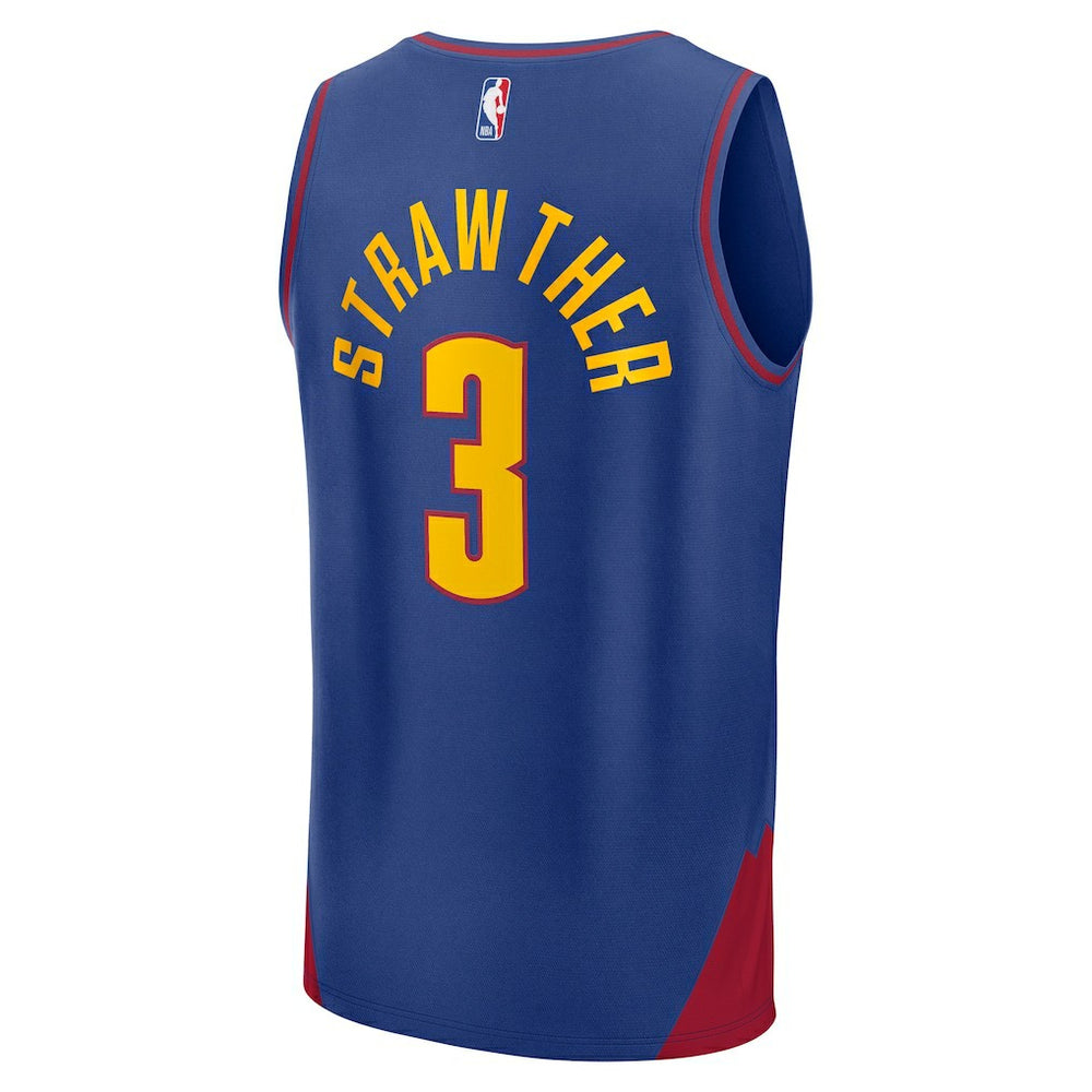 Julian Strawther Denver Nuggets Fast Break Replica Player Jersey Statement Editi- Blue - Fanatics