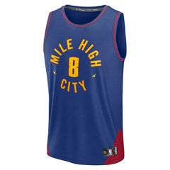 Peyton Watson Denver Nuggets Fast Break Replica Player Jersey Statement Editi- Blue - Fanatics