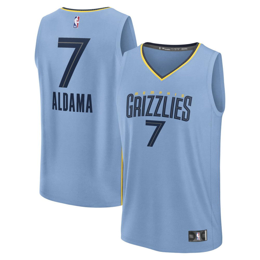 Santi Aldama Memphis Grizzlies Fast Break Replica Player Jersey Statement Edition Light Blue - Fanatics