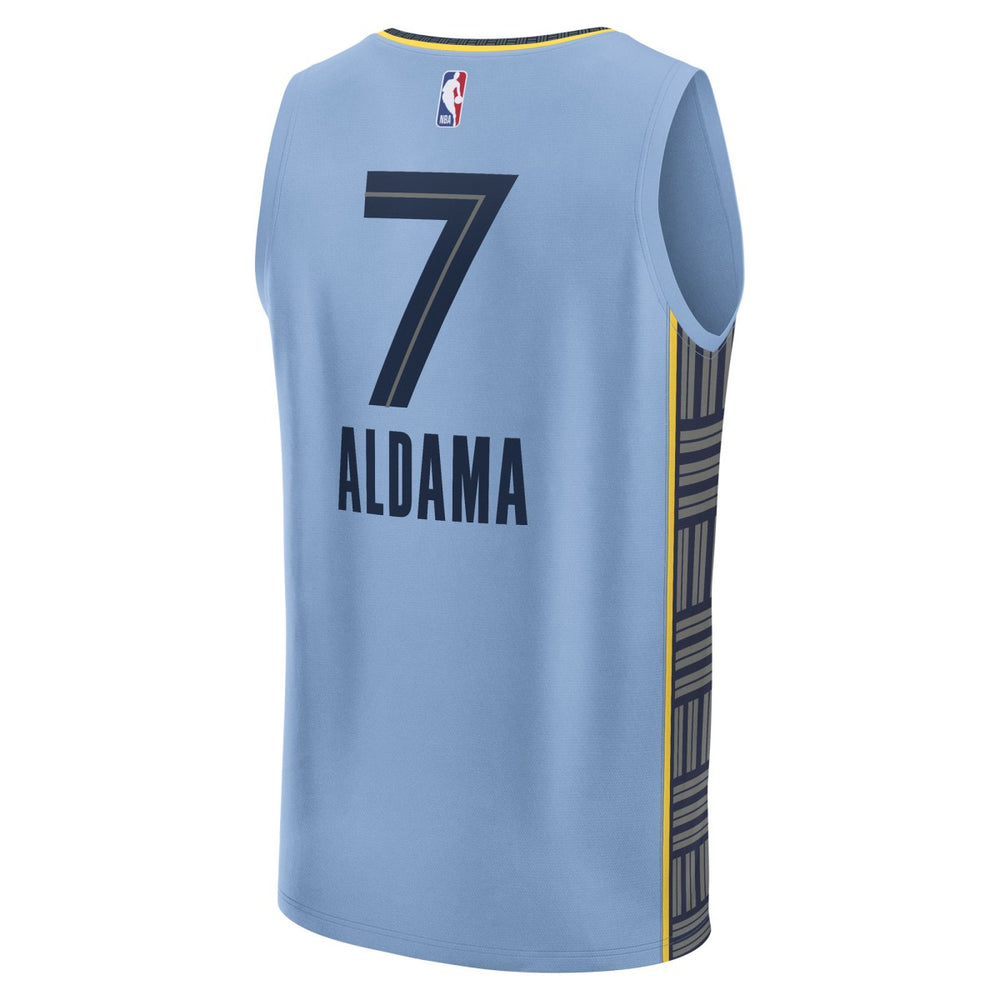 Santi Aldama Memphis Grizzlies Fast Break Replica Player Jersey Statement Edition Light Blue - Fanatics