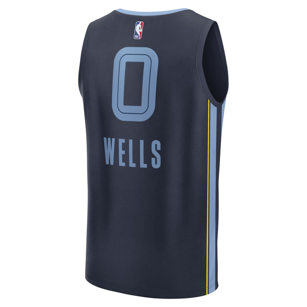 Jaylen Wells Memphis Grizzlies Fast Break Replica Player Jersey Icon Edition Navy - Fanatics