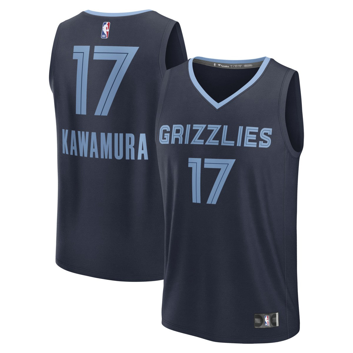 Yuki Kawamura Memphis Grizzlies Fast Break Replica Player Jersey Icon Edition Navy - Fanatics