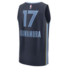 Yuki Kawamura Memphis Grizzlies Fast Break Replica Player Jersey Icon Edition Navy - Fanatics