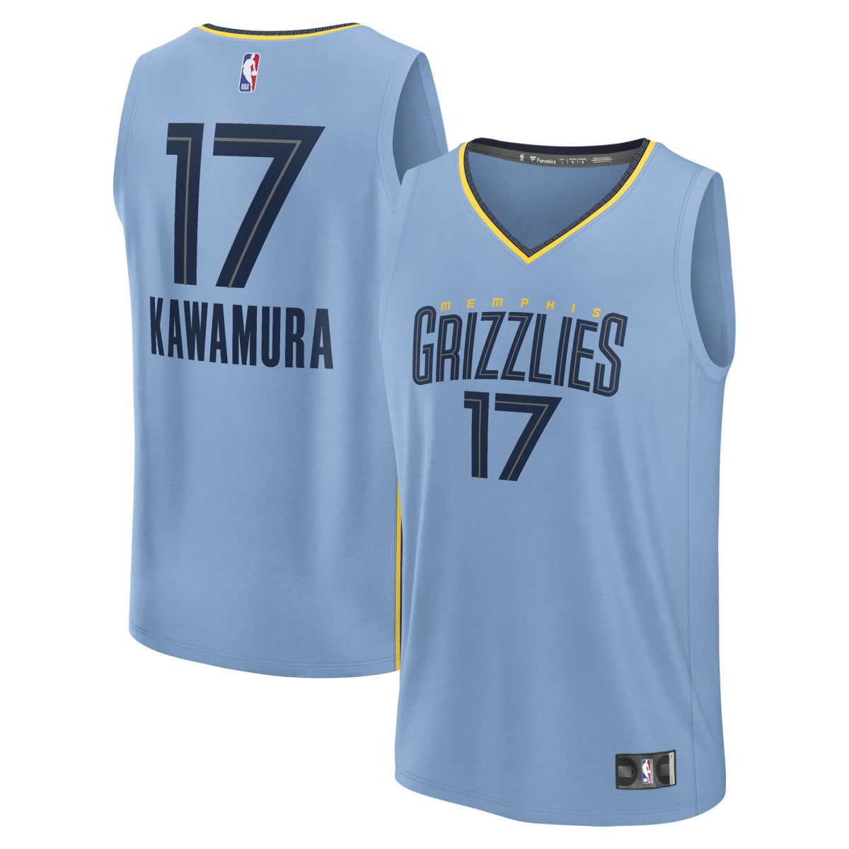 Yuki Kawamura Memphis Grizzlies Fast Break Replica Player Jersey Statement Edition Light Blue - Fanatics
