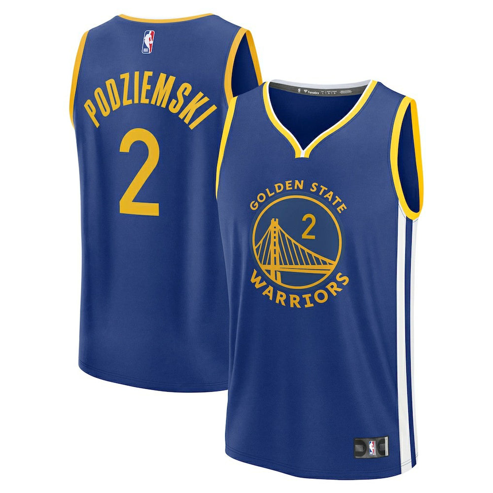 Brandin Podziemski Golden State Warriors Fast Break Replica Player Jersey Icon Editi- Royal - Fanatics