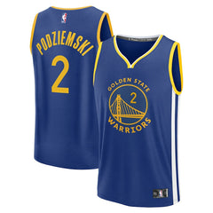 Brandin Podziemski Golden State Warriors Fast Break Replica Player Jersey Icon Editi- Royal - Fanatics