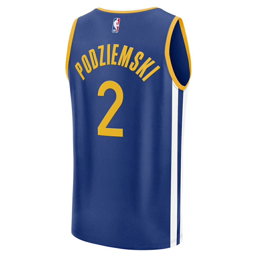 Brandin Podziemski Golden State Warriors Fast Break Replica Player Jersey Icon Editi- Royal - Fanatics
