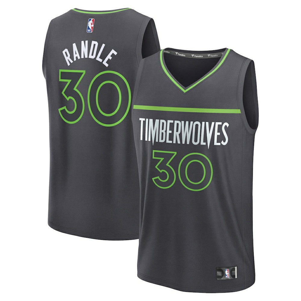 Julius Randle Minnesota Timberwolves Fast Break Replica Player Jersey Statement Edition Charcoal - Fanatics