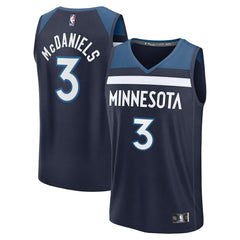 Jaden McDaniels Minnesota Timberwolves Fast Break Replica Player Jersey Icon Edition Navy - Fanatics