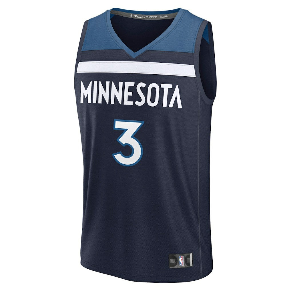 Jaden McDaniels Minnesota Timberwolves Fast Break Replica Player Jersey Icon Edition Navy - Fanatics