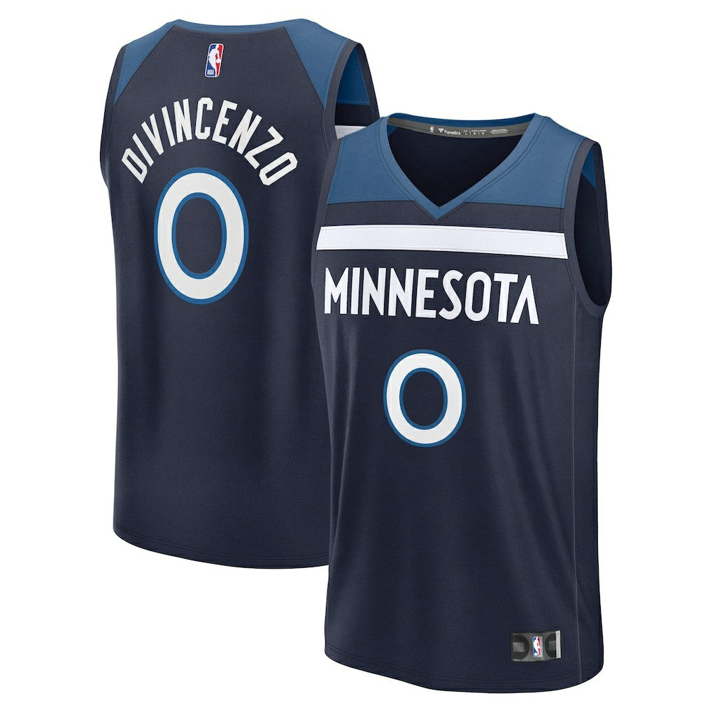 Donte DiVincenzo Minnesota Timberwolves Fast Break Replica Player Jersey Icon Edition Navy - Fanatics