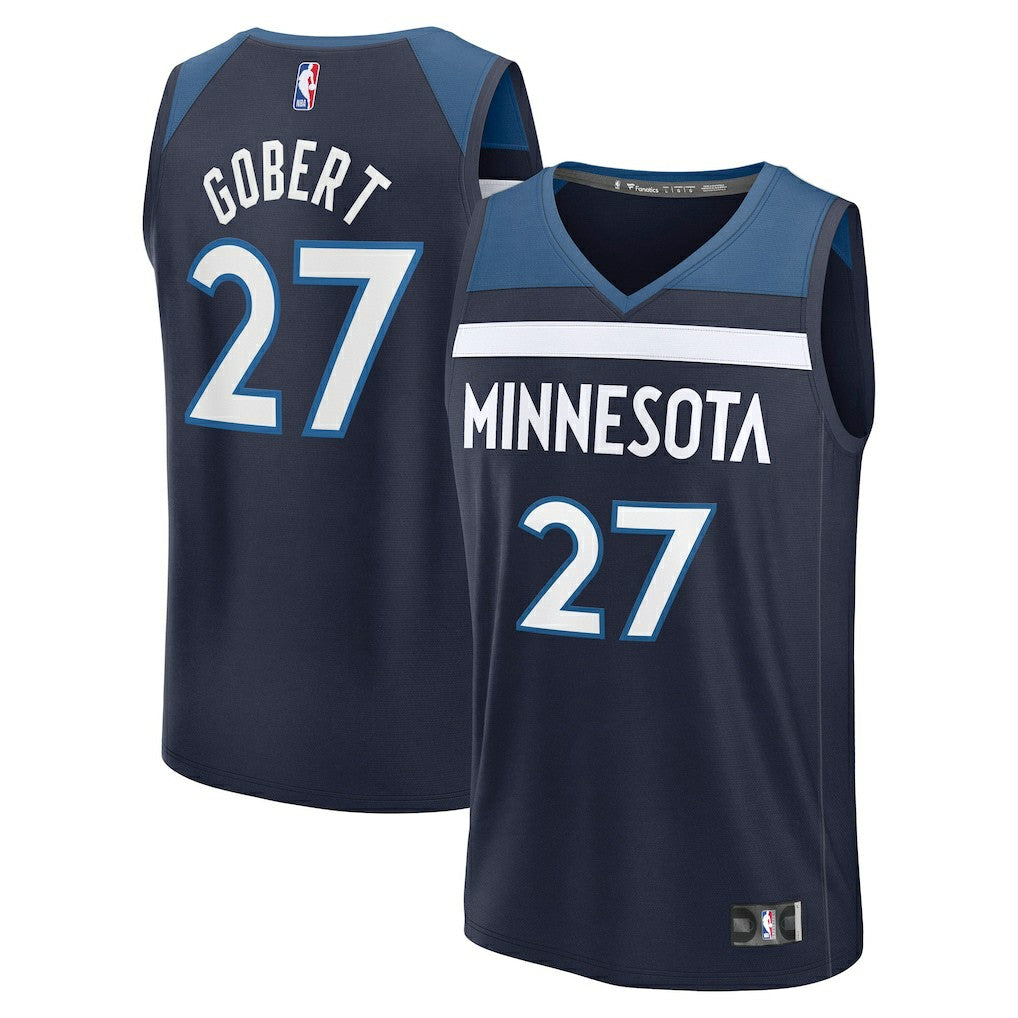 Rudy Gobert Minnesota Timberwolves Fast Break Replica Player Jersey Icon Edition Navy - Fanatics