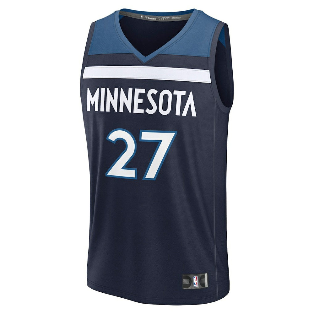 Rudy Gobert Minnesota Timberwolves Fast Break Replica Player Jersey Icon Edition Navy - Fanatics