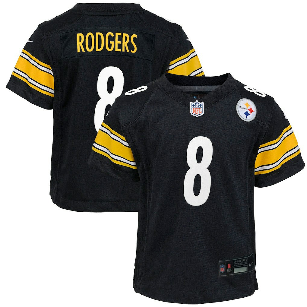 Aaron Rodgers Pittsburgh Steelers Youth Game Jersey - Black Jerseys