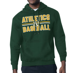 Athletics Starter Team Mesh Print Graphic Pullover Hoodie - Green Hoodies