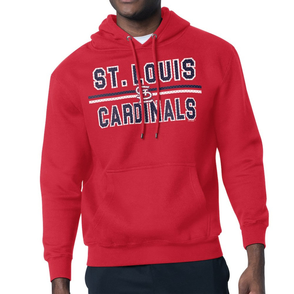 St. Louis Cardinals Starter Team Mesh Print Graphic Pullover Hoodie - Red Hoodies