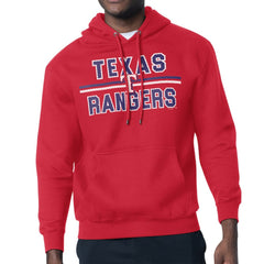 Texas Rangers Starter Team Mesh Print Graphic Pullover Hoodie - Red Hoodies