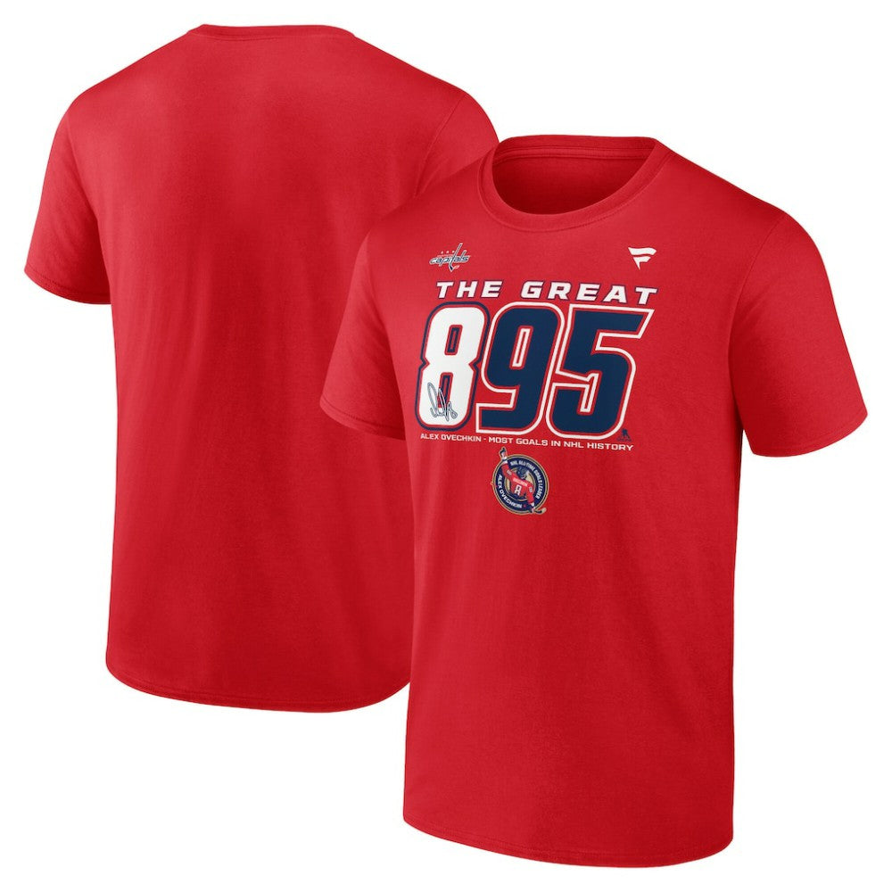 Alexander Ovechkin Washington Capitals NHL All-Time Leading Goal Scorer 895 T-Shirt - Red | US 202984226