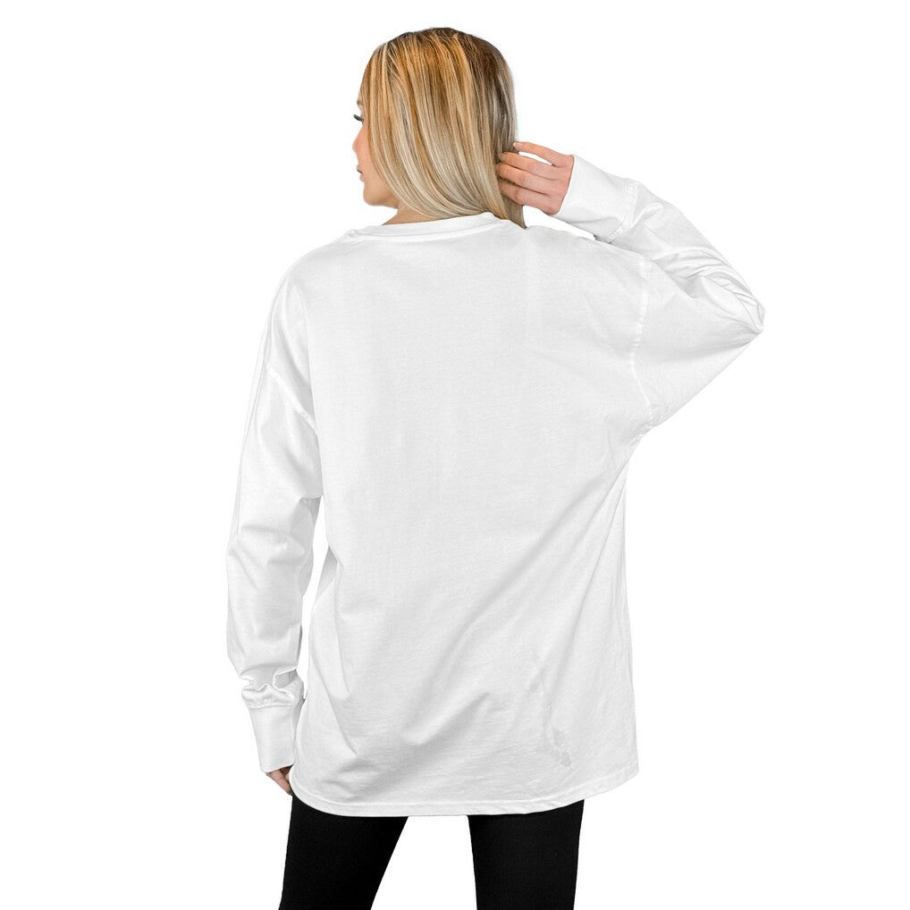Buffalo Bills Gameday Couture Women's Mind Games Oversized Long Sleeve T-Shirt - White T-shirts