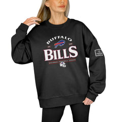 Buffalo Bills Gameday Couture Women's Oversized Players Only Black Label Pullover Sweatshirt - Black Pullover