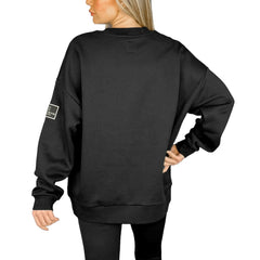 Jacksonville Jaguars Gameday Couture Women's Oversized Players Only Black Label Pullover Sweatshirt - Black Pullover