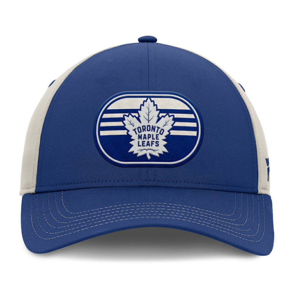 Toronto Maple Leafs Fanatics 2025 Stanley Cup Playoffs Locker Room Trucker Adjustable Hat - Blue/Gray | US 202986019