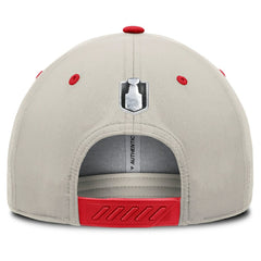 Washington Capitals Fanatics 2025 Stanley Cup Playoffs Locker Room Trucker Adjustable Hat - Red/Gray | US 202986026
