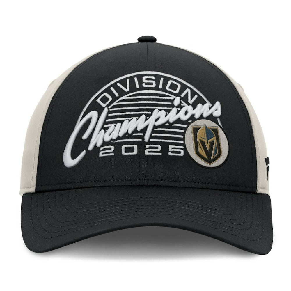Vegas Golden Knights Fanatics 2025 Pacific Division Champions Locker Room Adjustable Hat - Black | US 202986054