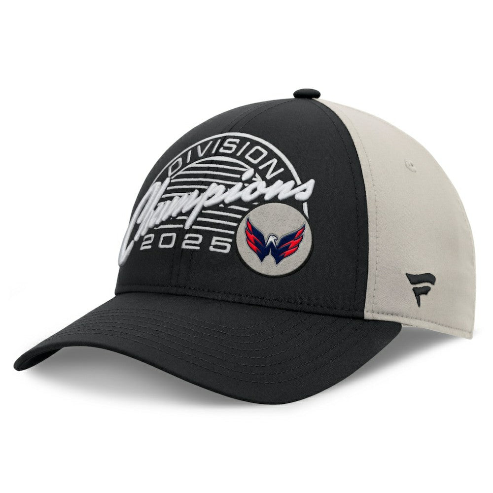 Washington Capitals Fanatics 2025 Metropolitan Division Champions Locker Room Adjustable Hat - Black/Gray | US 202986055