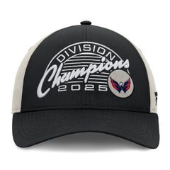 Washington Capitals Fanatics 2025 Metropolitan Division Champions Locker Room Adjustable Hat - Black/Gray | US 202986055