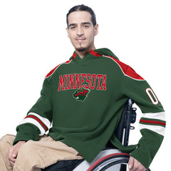 Minnesota Wild G-III Sports by Carl Banks Adaptive Wear Lord Stanley Hooded Long Sleeve Sweatshirt - Green | US 202986071