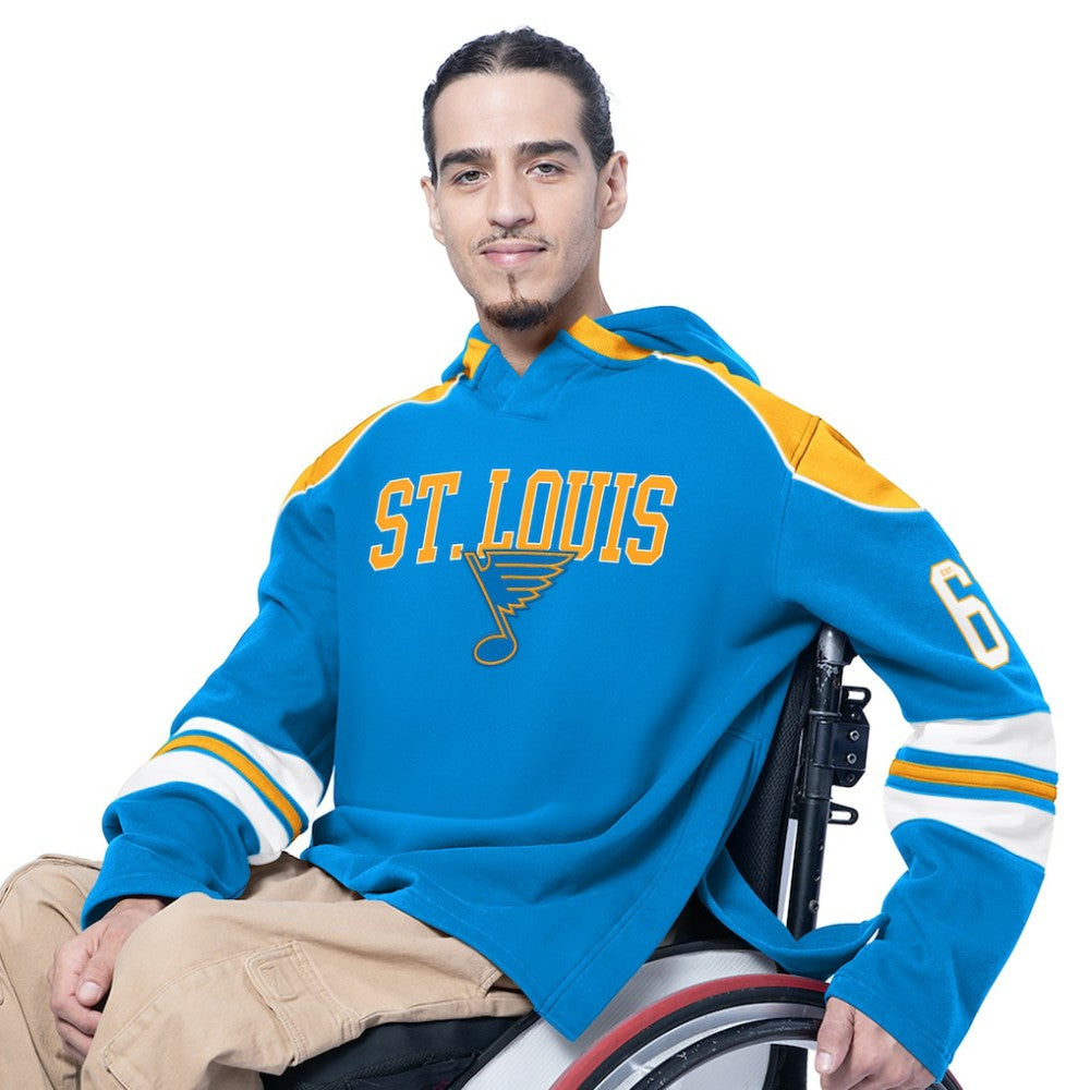 St. Louis Blues G-III Sports by Carl Banks Adaptive Wear Lord Stanley Hooded Long Sleeve Sweatshirt - Blue | US 202986075