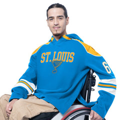 St. Louis Blues G-III Sports by Carl Banks Adaptive Wear Lord Stanley Hooded Long Sleeve Sweatshirt - Blue | US 202986075