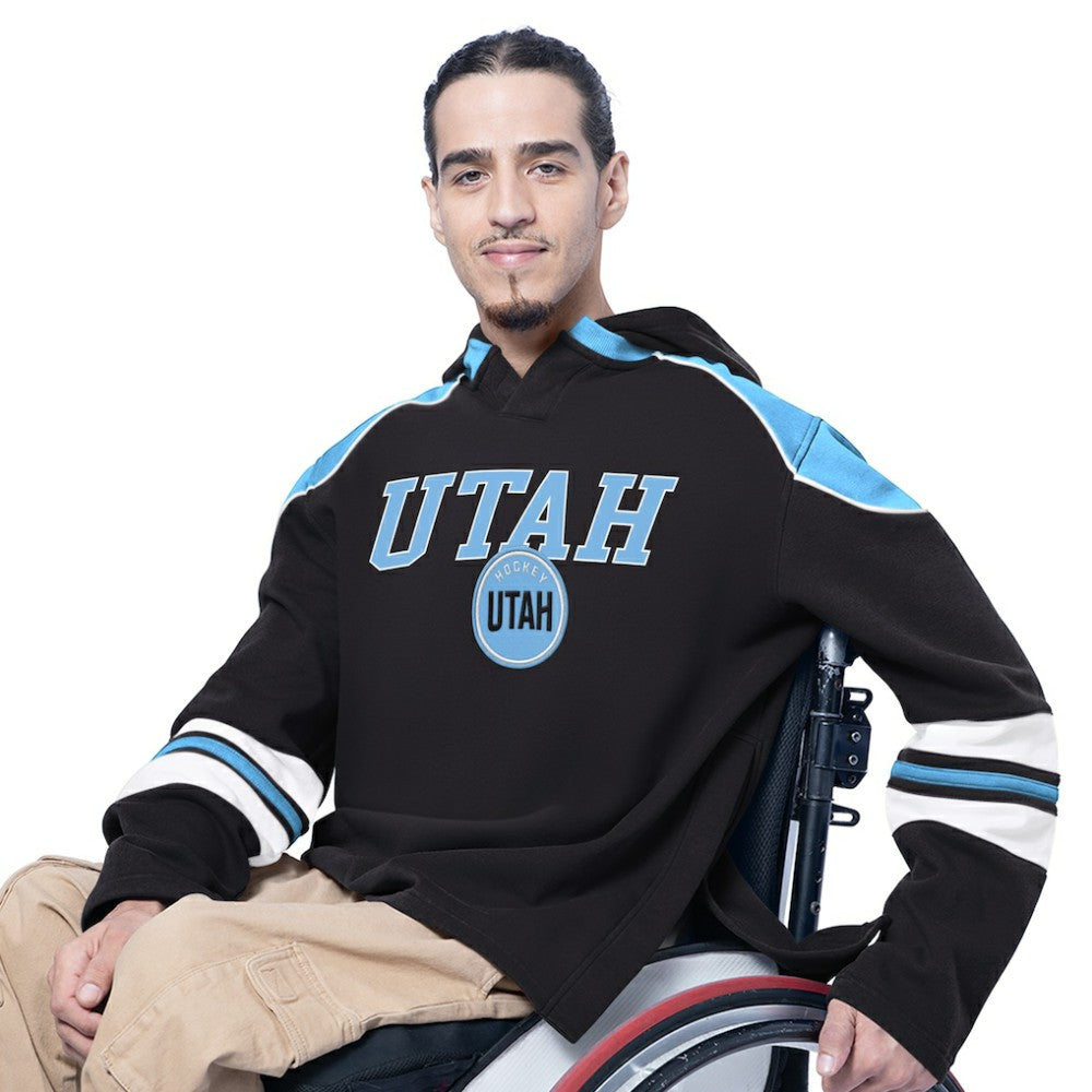 Utah Mammoth G-III Sports by Carl Banks Adaptive Wear Lord Stanley Hooded Long Sleeve Sweatshirt - Black | US 202986085