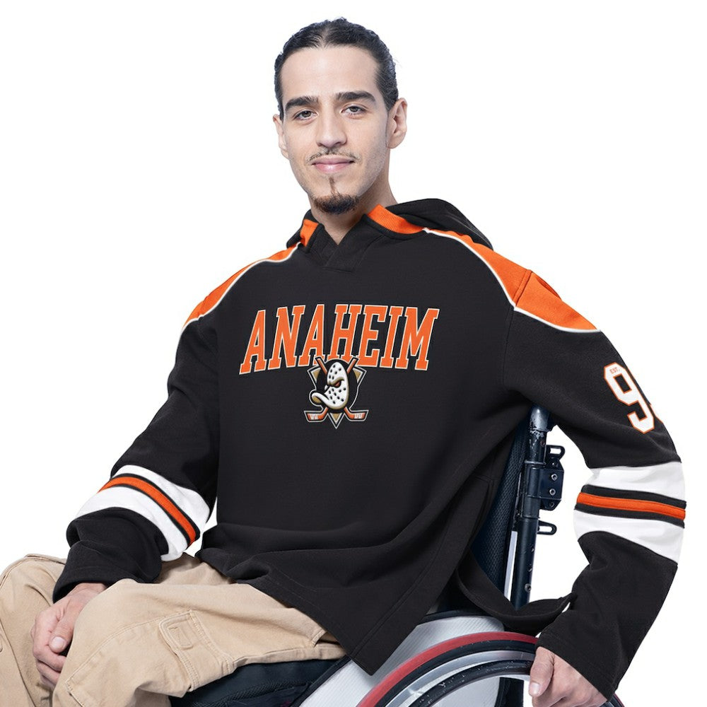 Anaheim Ducks G-III Sports by Carl Banks Adaptive Wear Lord Stanley Hooded Long Sleeve Sweatshirt - Black | US 202986090