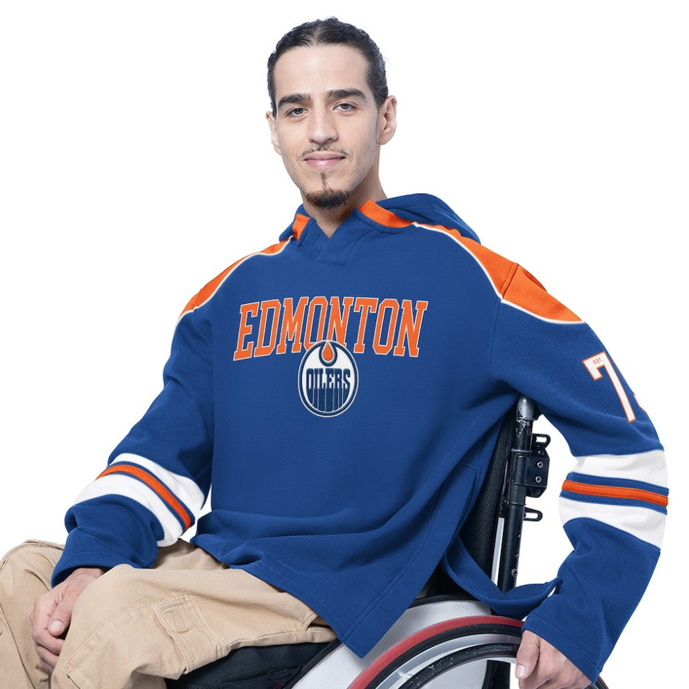 Edmonton Oilers G-III Sports by Carl Banks Adaptive Wear Lord Stanley Hooded Long Sleeve Sweatshirt - Royal | US 202986094