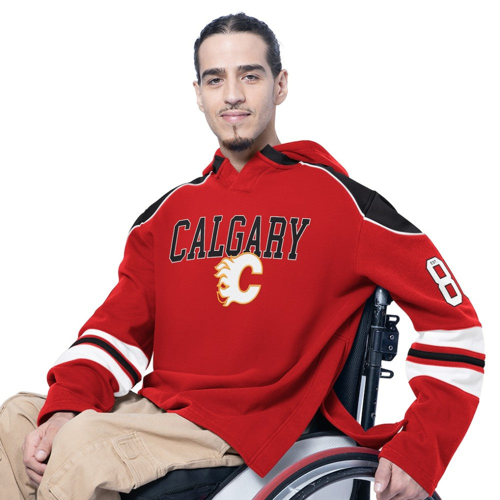 Calgary Flames G-III Sports by Carl Banks Adaptive Wear Lord Stanley Hooded Long Sleeve Sweatshirt - Red | US 202986100
