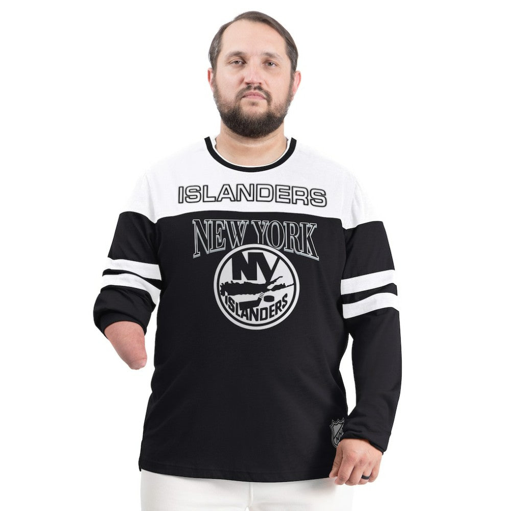 New York Islanders G-III Sports by Carl Banks Adaptive Wear Outlast Durene Long-Sleeve T-Shirt - Black | US 202986114