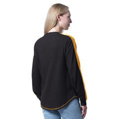 Boston Bruins G-III 4Her by Carl Banks Women's Advantage Thermal Long-Sleeve Tri-Blend T-Shirt - Black | US 202986124